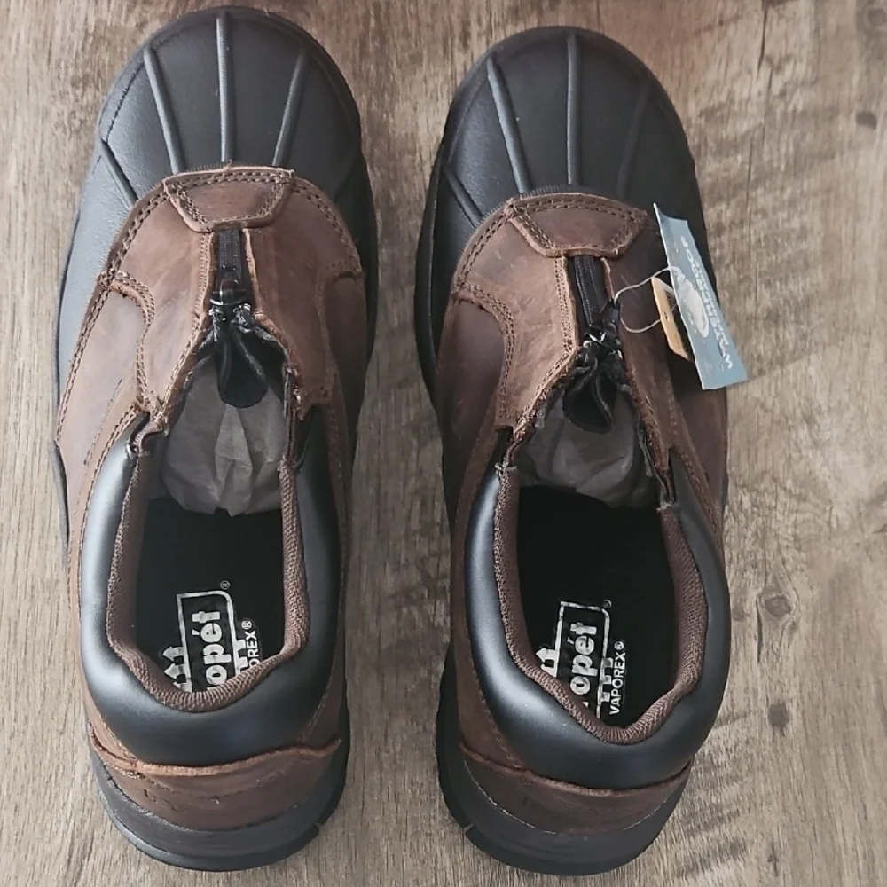 Propet Men's Black and Brown Waterproof Boots